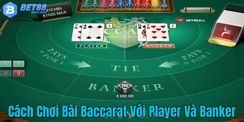 Baccarat bắt đầu khi dealer chia bài cho Player và Banker.